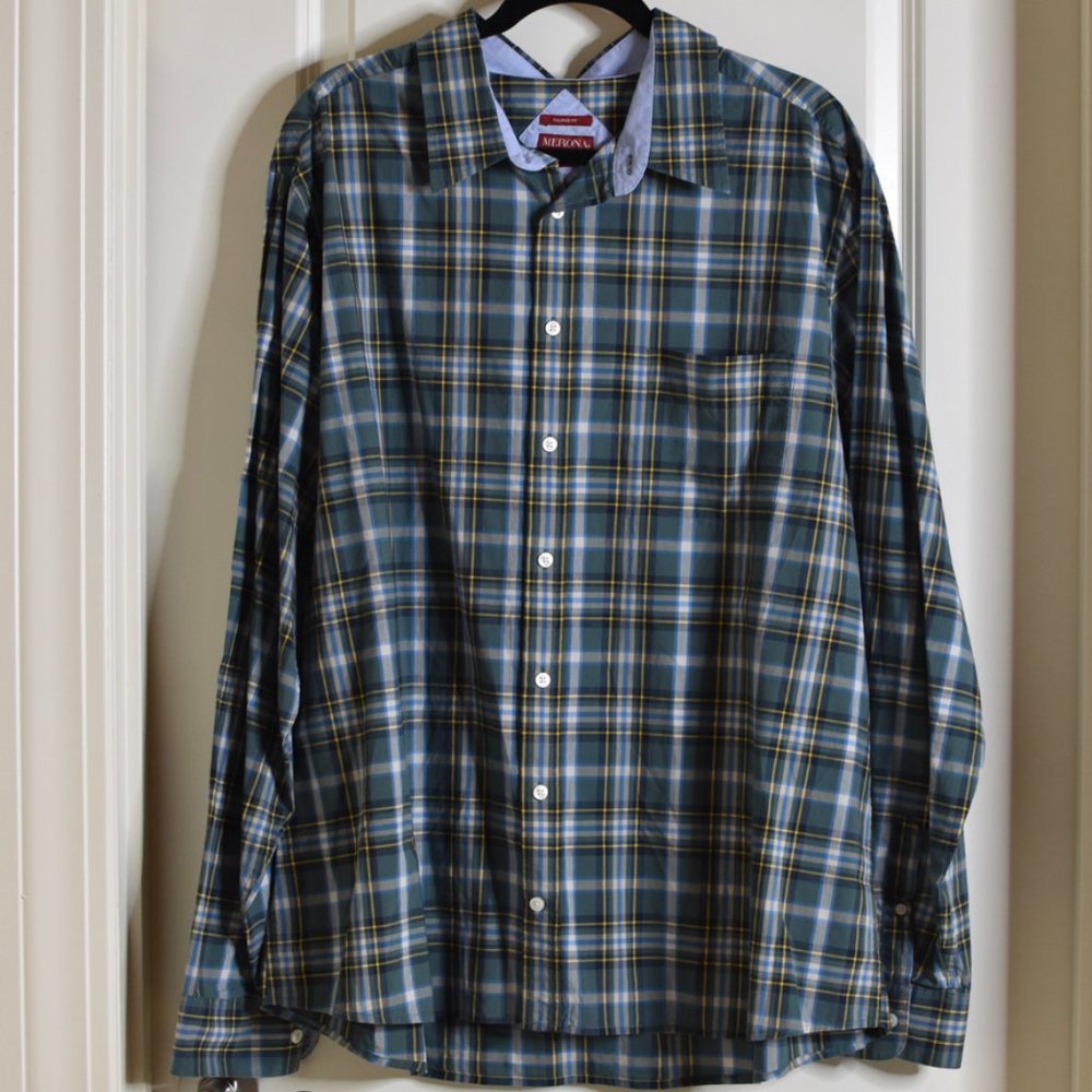 Merona Plaid Long Sleeve Button Up Shirt